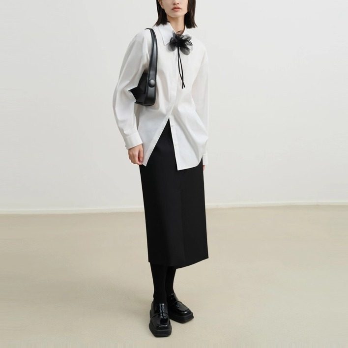 艺之卉高山棉文艺长袖衬衫