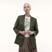 艺之卉渌波色亚麻经典 高级感廓形新职人美学 秋新款 西装 外套女长袖