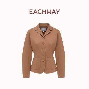 艺之卉甜茶羊腿袖 领收腰短外套高级感上衣新职人美学原创设计 西装