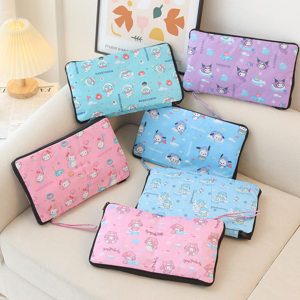 玉桂狗牛津纺旅行通用可爱收纳袋