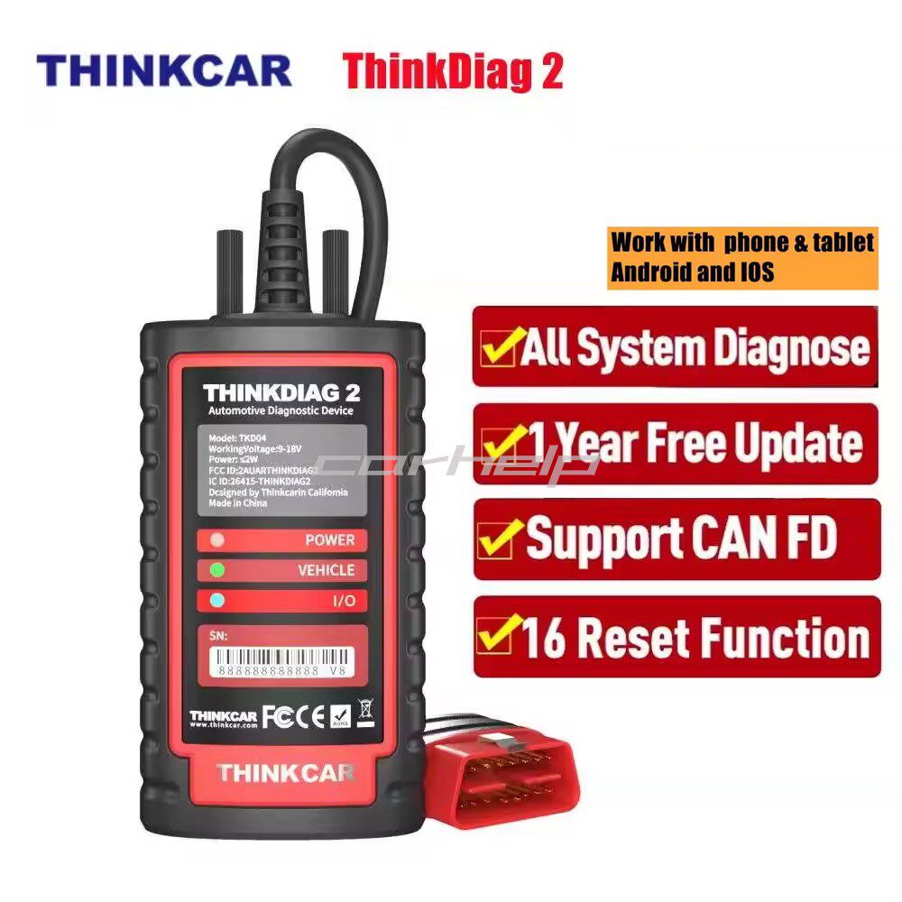 现货批发Thinkcar Thinkdiag2 ThinkDiag 2汽车故障检测支持CANFD