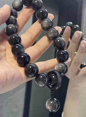 16mm18颗天然玉石手串男款色彩