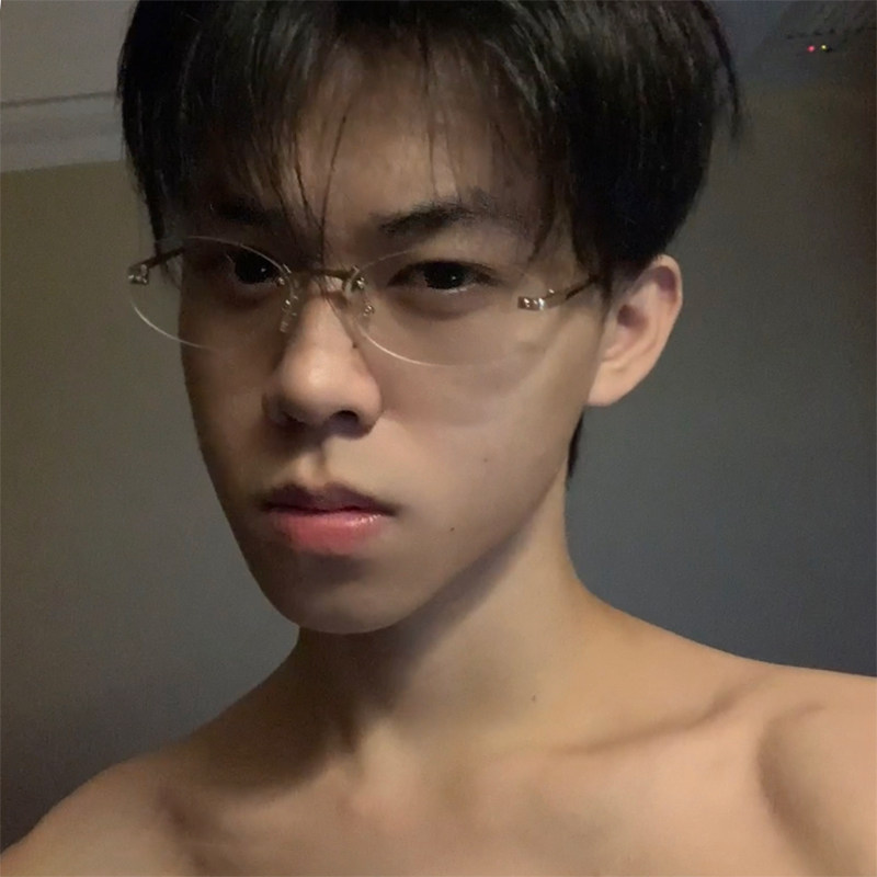 椭圆形无框小眼睛镜架男士金丝边斯文败类近视眼镜框女平光无度数