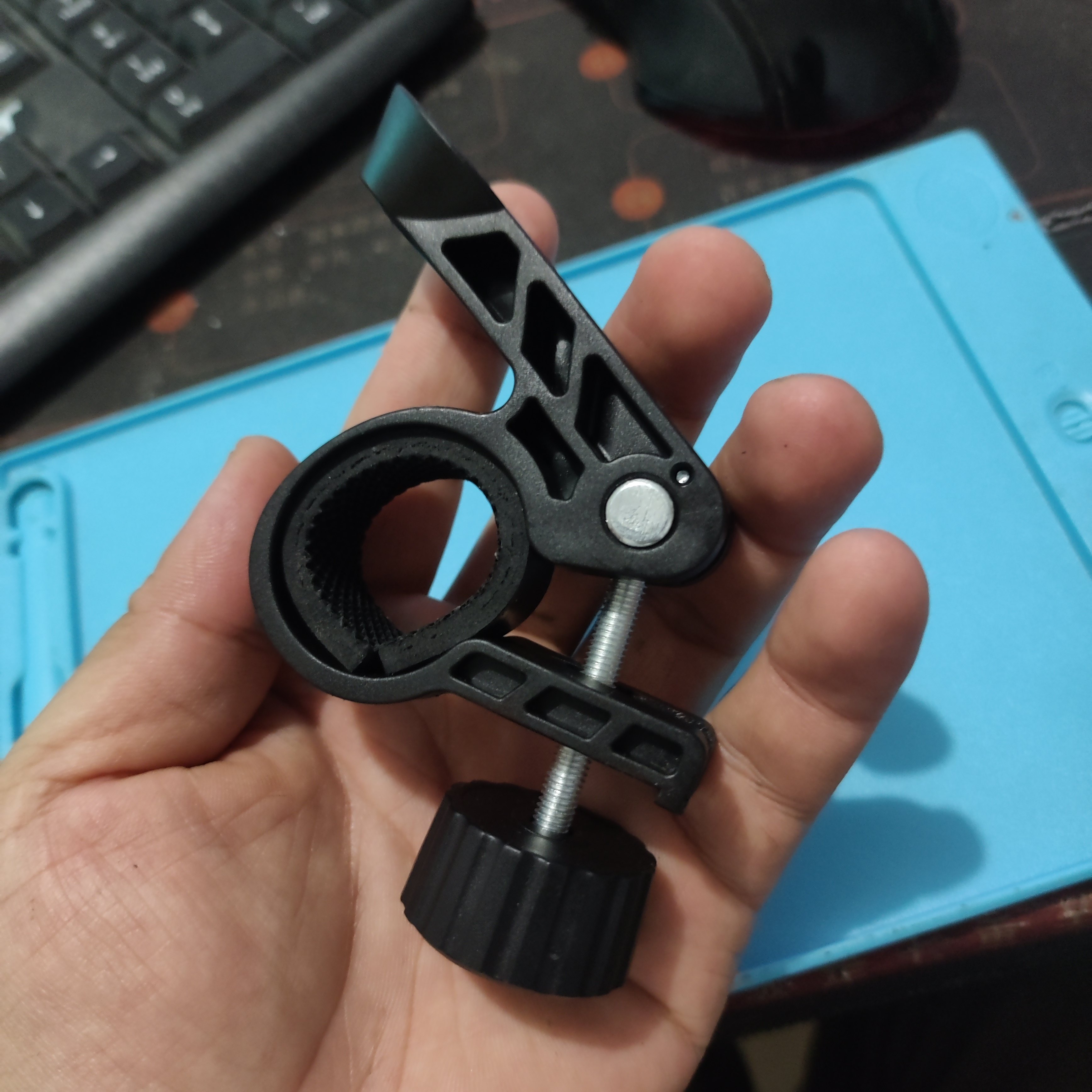 单车摩托车手机支架底座配件后视镜铝合金杆自行车车把固定杆