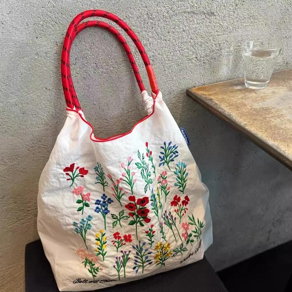 日本正品ballchain花草刺绣包包