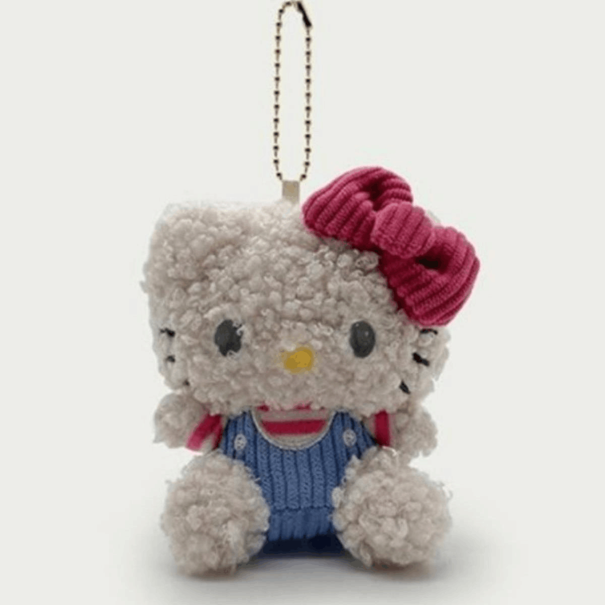 日本代购小卷毛哈喽kitty KT公仔钥匙扣猫咪包包挂件毛绒书包挂饰