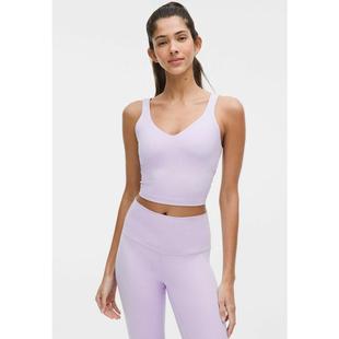 lululemon 平紋彈力透氣 短款 露露樂蒙女運動T恤背心修身