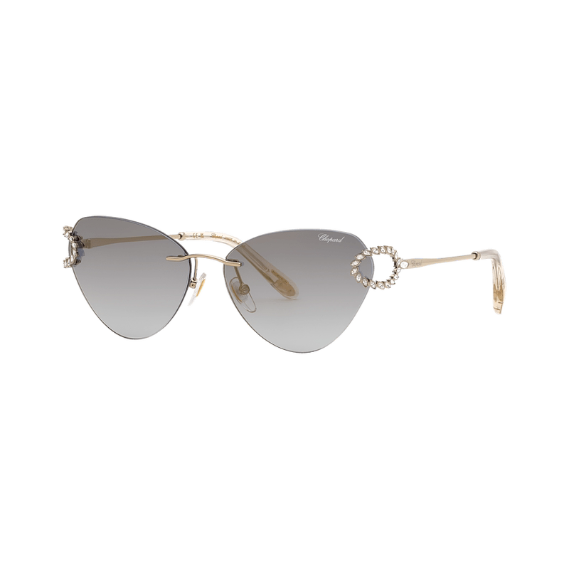 海外代购Chopard女士太阳眼镜遮阳无框猫眼度假街拍时尚墨镜轻奢