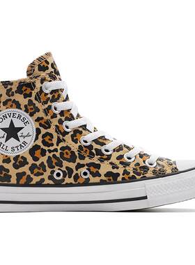 海外代购Converse/匡威女士帆布鞋缓震防滑豹纹系带休闲复古板鞋