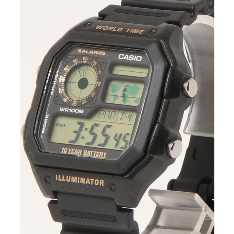卡西欧CASIO数字腕表橡胶表带米防水石英表大表盘按键日韩腕表