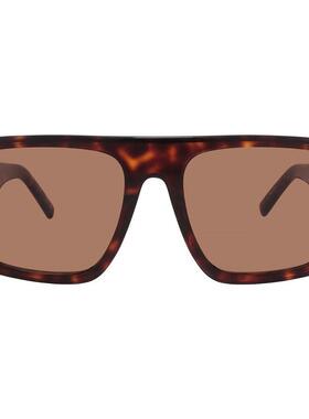 代购MCM男女太阳镜防紫外线棕色镜片非偏光55mm镜片方形色