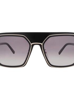 代购MCM女士太阳镜防紫外线遮光抗强光清晰视野几何框金属框