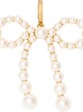 代购kate spade女士珍珠吊坠优雅精致时尚点缀白色珍珠金色金属