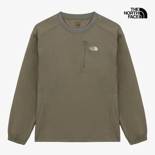 海外代购THE NORTH FACE/北面男士户外休闲衣圆领半拉链户外露营