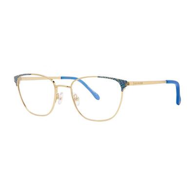 代购Lilly Pulitzer女士眼镜架金属全框矩形蓝色日常佩戴办公