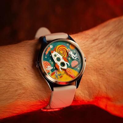 mr jones watches太空主题创意手表男女复古科幻万花筒自动机械表