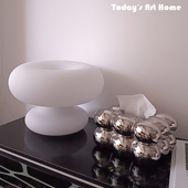 法式 高级感餐桌茶几抽纸盒 轻奢中古纸巾盒蛋蛋奶油棉花糖银色个性