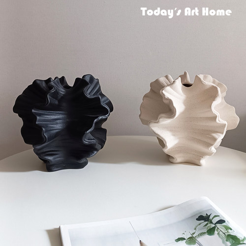 现代侘寂陶瓷花瓶客厅艺术摆件