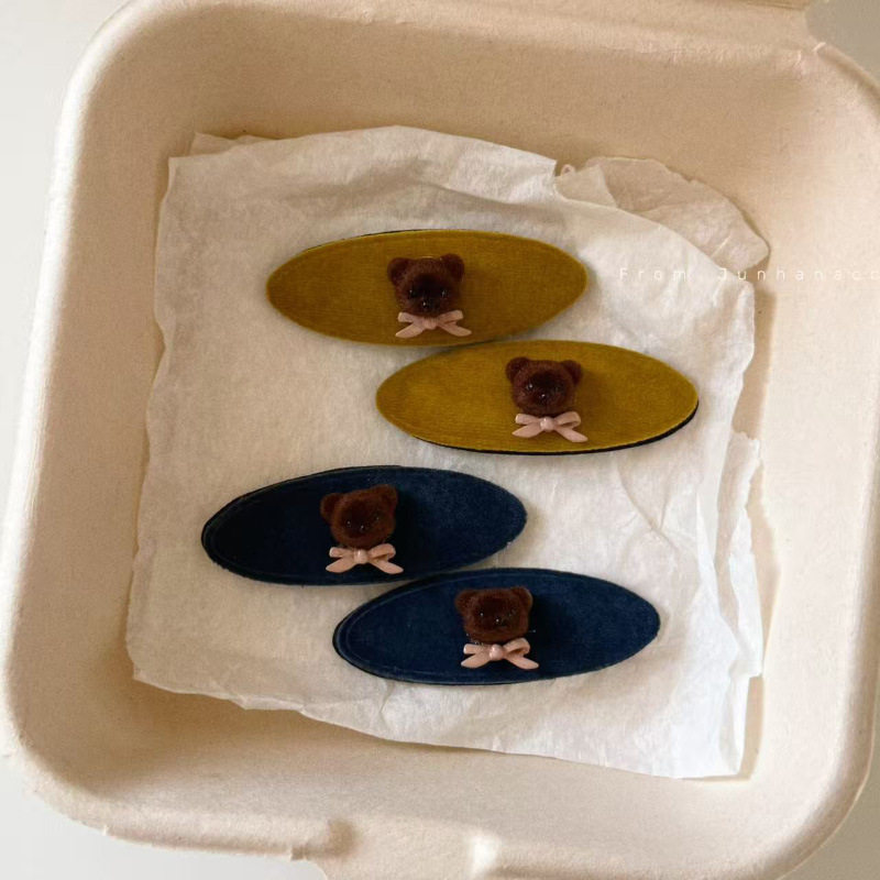 复古植绒发夹bb夹小熊蝴蝶结前额侧边夹可爱高级感碎发卡发饰,饰品/流行首饰/时尚饰品新,发饰,淘宝优惠券,粉丝福利购,淘宝优惠卷