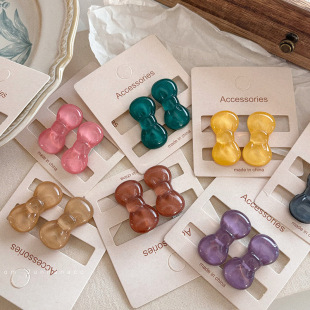 迷你可爱彩色小号蝴蝶结发夹对夹童趣发绳皮裤 碎发刘海夹鸭嘴夹