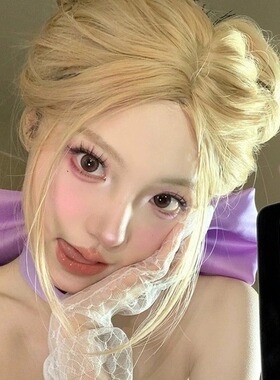 梦中情猫~蝴蝶结紫色choker绑带项链颈链超大周也同款饰品头饰