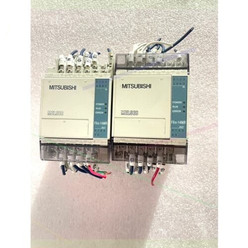议价三菱PLC Fx1S-14MR-001可编程控制器成色如图所