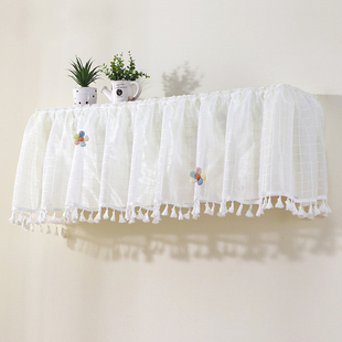 2026年新款蕾丝简约挂机防尘罩挂式适用空调罩卧室家用空调挡风帘