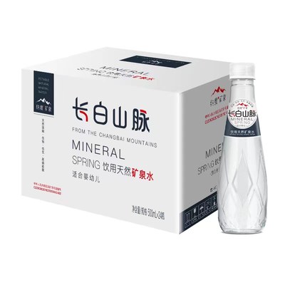 饮用天然矿泉水500mlx24瓶整箱低钠弱碱长白山脉山泉适合婴幼低氘