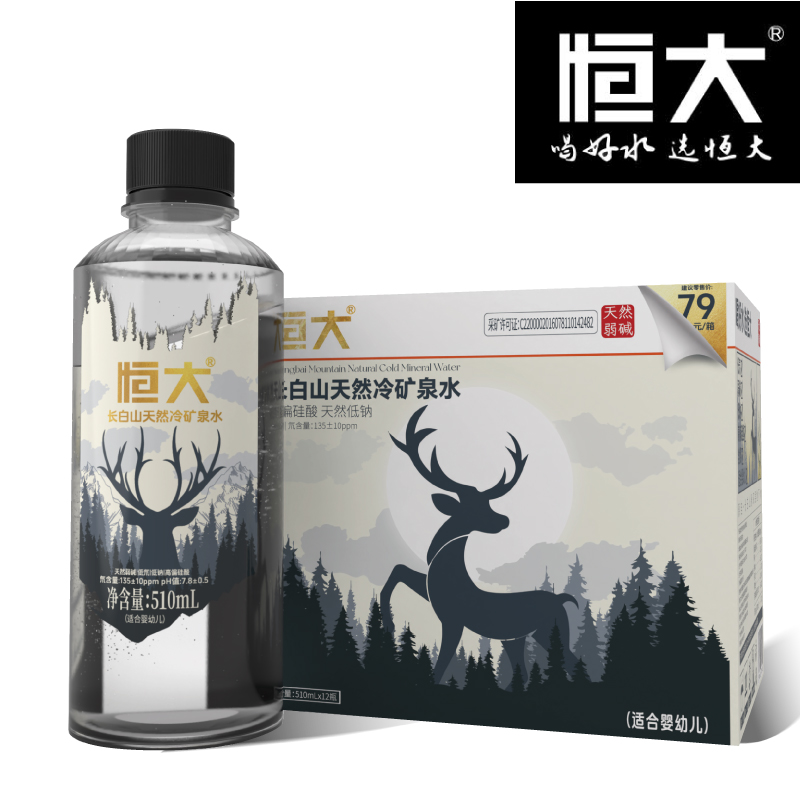 恒大长白山天然矿泉水510ml