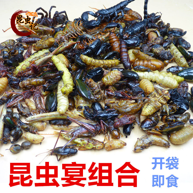 昆虫记食用昆虫美食套餐食用虫族组合套餐多种油炸虫子组合即食