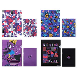 【迪士尼波普狂欢】日本KOKUYO国誉单片文件夹A4纸插页式透明学生用L型大开口档案资料试卷分类收纳袋