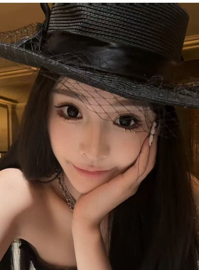 【暗黑小甜心】网纱蝴蝶结平顶帽