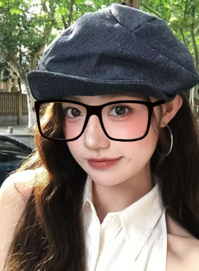 【丹宁牛仔】不规则八角贝雷帽女