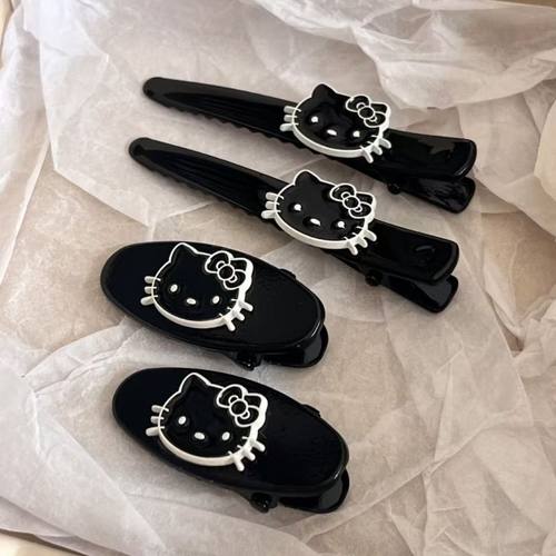 新款韩系黑皮色kt刘海夹高