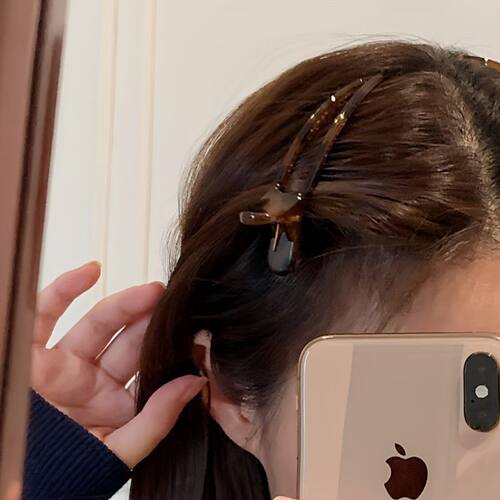 韩系实用百搭豹纹发夹大号洗脸化妆刘海碎发夹发卡侧边夹鸭嘴夹子