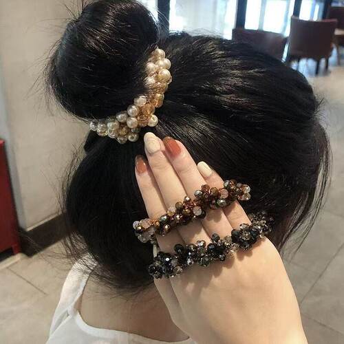 仿水晶手链发圈扎头绳高弹