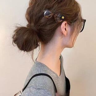 笑脸眼镜 发卡发饰前额碎发刘海夹 设计感发夹女侧边夹子2025新款