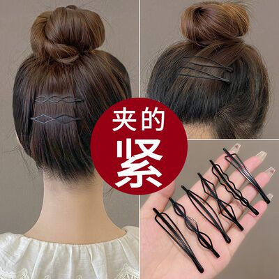 黑色发夹女网红一字子头饰