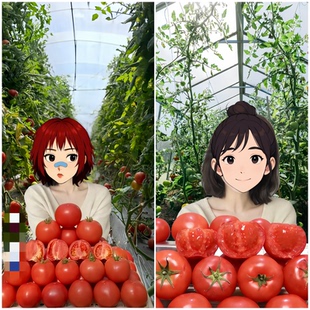 定制草莓西红柿绿幕半无人直播间抖音清仓带货背景视频动态素材