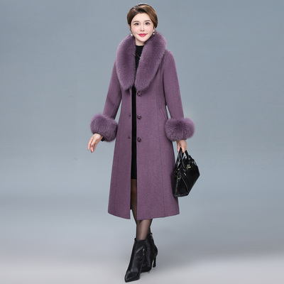 2025新款大码冬加厚羊毛呢子外套