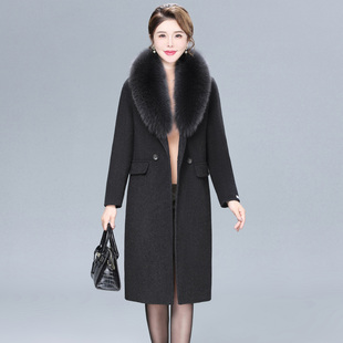 双面羊绒大衣女中长款冬装加厚洋气高端气质中年妈妈羊毛呢子外套