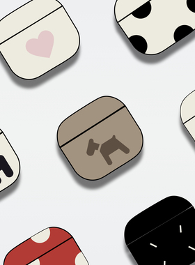 里面LM｜个性定制ins真皮耳机壳保护套刻字原创适用苹果Airpods4代