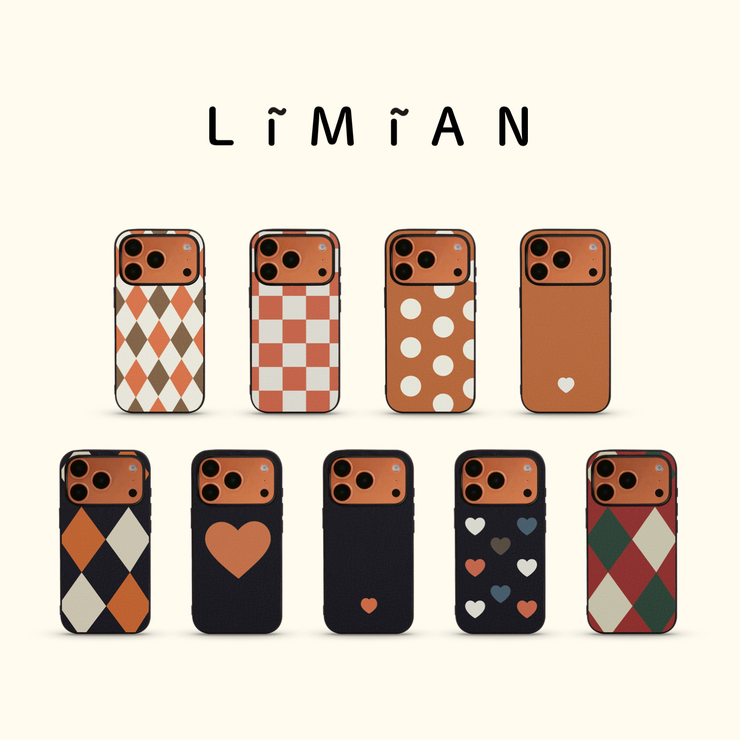 里面LM｜专属定制星宇橙系列手机壳适用iPhone17proMax华为mate80pro气质百搭精致不撞款真皮软壳情侣礼物