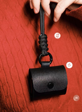 里面LM｜挂脖耳机包AirPods1234代AirPodspro12代耳机壳定制保护套刻字pu皮清新可爱卡通不撞壳小众治愈