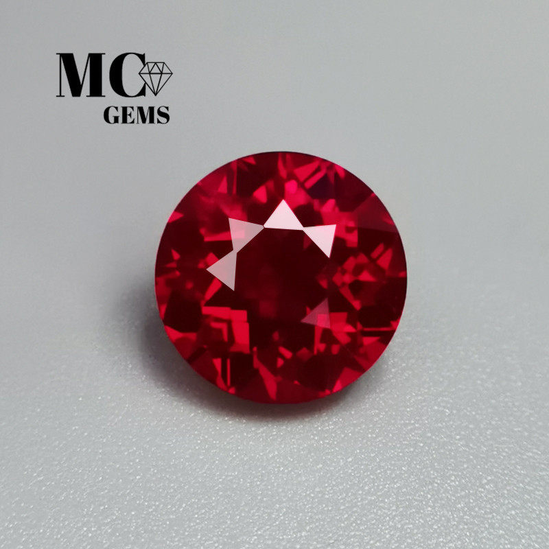 鸽血红宝石暗红圆形3-10mm戒指吊坠耳钉diy镶嵌石尖底天然底裸钻