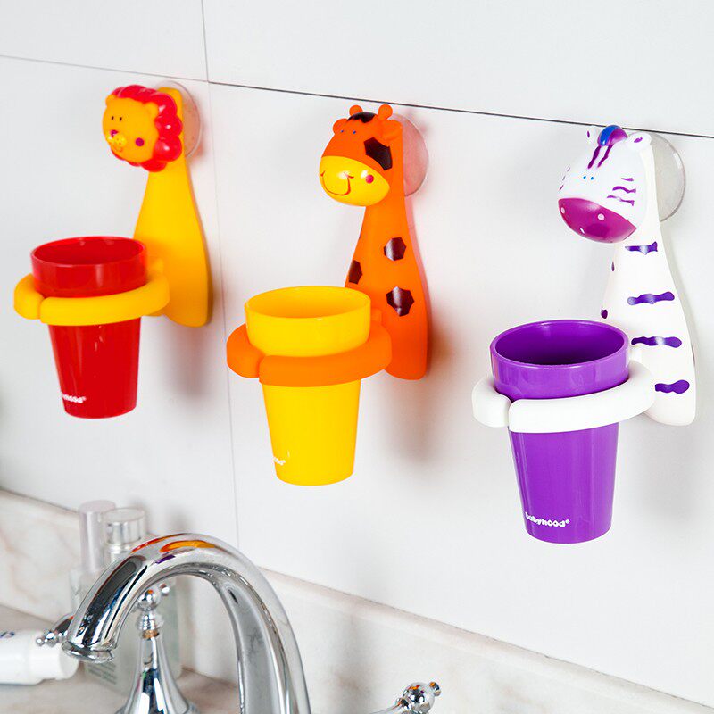 新款卡通儿童超喜爱牙刷架套装吸盘牙具座洗漱杯创意牙具盒置物架