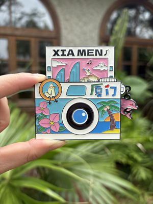 萌创岛正版 可爱风格厦门拍立得相机金属冰箱贴 鼓浪屿文创伴手礼