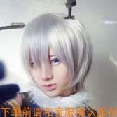 有妖气 雏蜂琉璃 银白色灰色 收脸M刘海短发cosplay假发假毛 正品
