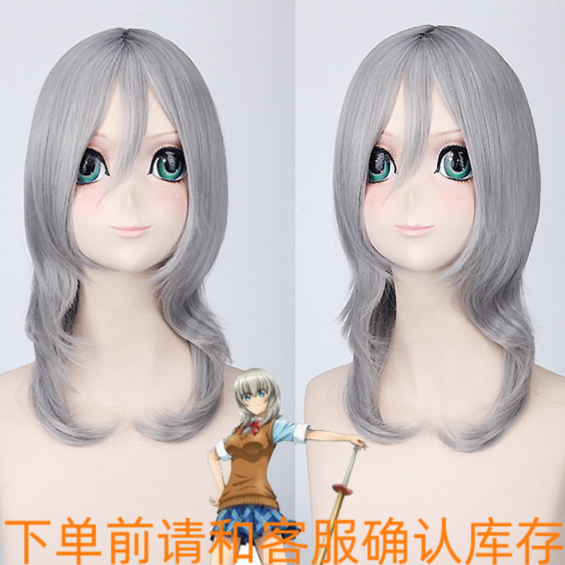 贫乏神来了 穷神 樱市子 烟灰色 短发 卷发 假毛cosplay假发 现货