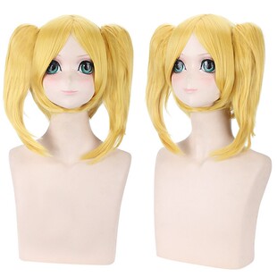 镜音姐姐Rin恶召使炉心融解金色金黄色短发双马尾假毛cosplay假发
